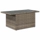 Kerti kanapé szett párnával tárolóval 8 pcs szürke poly rattan