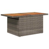 Kerti kanapé szett tárolóval 11 pcs szürke poli rattan