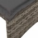 5 részes szürke polyrattan kerti ülőgarnitúra párnákkal