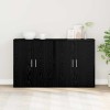 Széf 2 pcs fekete tölgy 60 x 31 x 70 cm faanyag