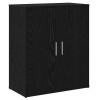 Széf 2 pcs fekete tölgy 60 x 31 x 70 cm faanyag