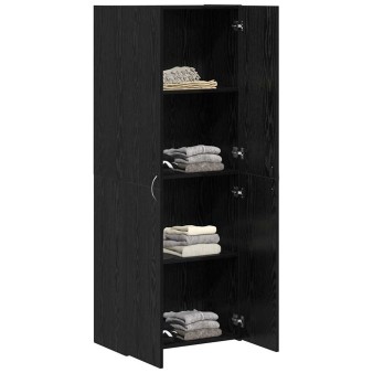 Irodai szekrény fekete tölgy 60 x 32 x 152,5 cm faanyag