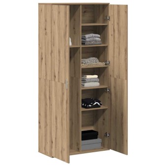 Highboard kézműves tölgy 80 x 35 x 180 cm faanyag