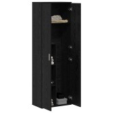 Highboard musta tammi 60 x 35 x 180 cm faanyag