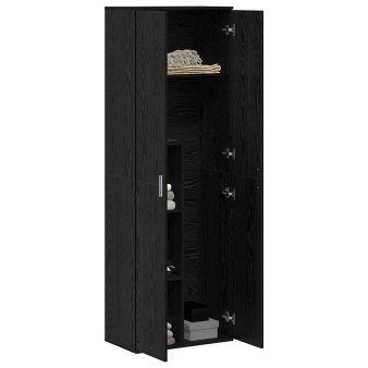 Highboard musta tammi 60 x 35 x 180 cm faanyag