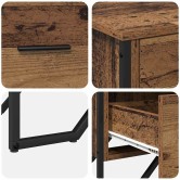 Fiókos szekrény fiókkal 2 pcs öreg fa 91 x 35,5 x 74,5 cm