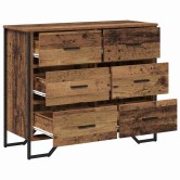 Fiókos szekrény fiókkal 2 pcs öreg fa 91 x 35,5 x 74,5 cm