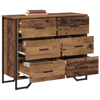 Fiókos szekrény fiókkal 2 pcs öreg fa 91 x 35,5 x 74,5 cm