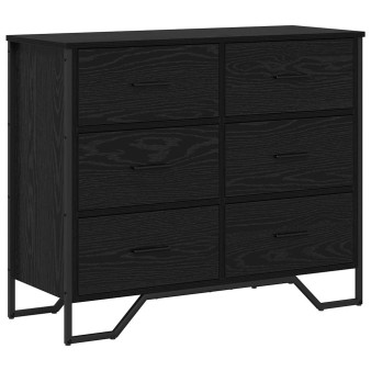 Fiókos szekrény fiókkal 2 pcs fekete tölgy 91 x 35,5 x 74,5 cm