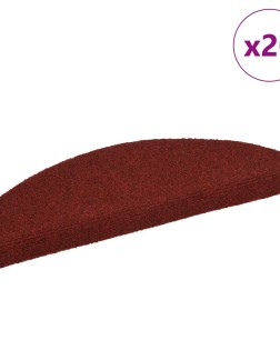 20 db öntapadós lépcsőszőnyeg 56 x 17 x 3 cm bordói félkör alakú
