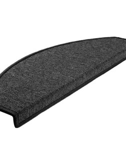 20 db antracitszürke félkör alakú lépcsőszőnyegek 65 x 24 x 4 cm