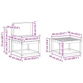 Kültéri kanapé szett párnával 5 pcs természetes és antracit