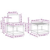 Kültéri kanapé szett párnával 9 pcs természetes és bézs