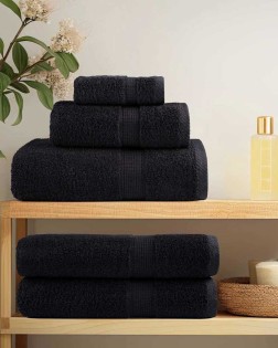 Vendégtörölköző solund 25 pcs fekete 70 x 140 cm 550 gsm