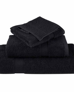 Vendégtörölköző solund 25 pcs fekete 70 x 140 cm 550 gsm
