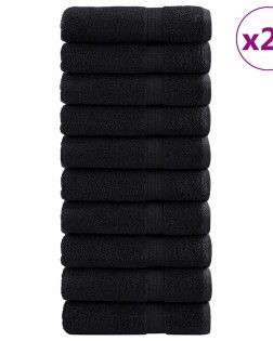Vendégtörölköző solund 25 pcs fekete 70 x 140 cm 550 gsm