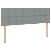 Led tárolós ágy matraccal világosszürke 140 x 190 cm szövet