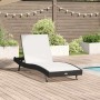 Napozó fekete és fehér 197 x 70 x 82 cm polirattan