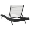 Napozó fekete és fehér 197 x 70 x 82 cm polirattan