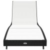 Napozó fekete és fehér 197 x 70 x 82 cm polirattan