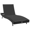 Napozó 2 pcs fekete polirattan