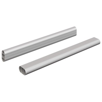 Szekrény rúd 2 pcs ezüst 264 x 15 x 29 mm alumínium ötvözet