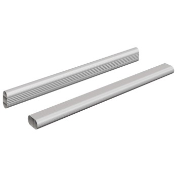 Szekrény rúd 2 pcs ezüst 316 x 15 x 29 mm alumínium ötvözet