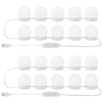 Tükör világítás 2 pcs fehér 4.5 x 4.5 x 4.8 cm műanyag