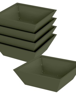 Kerti cserép 5 pcs olajzöld 50 x 50 x 15 cm