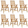 Szék 6 pcs barna 64.5 x 52 x 108 cm tömör teakfa