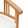 Szék párnával 2 pcs barna 63 x 58 x 89 cm tömör teakfa