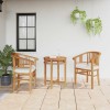 Szék párnával 2 pcs barna 63 x 58 x 89 cm tömör teakfa