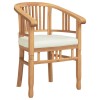 Szék párnával 2 pcs barna 63 x 58 x 89 cm tömör teakfa