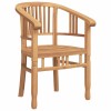 Szék párnával 2 pcs barna 63 x 58 x 89 cm tömör teakfa