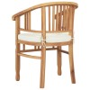 Szék párnával 2 pcs barna 63 x 58 x 89 cm tömör teakfa