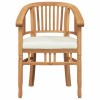 Szék párnával 2 pcs barna 63 x 58 x 89 cm tömör teakfa
