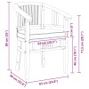 Szék párnával 2 pcs barna 63 x 58 x 89 cm tömör teakfa