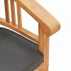 Szék párnával 2 pcs barna 63 x 58 x 89 cm tömör teakfa
