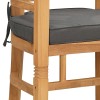 Szék párnával 2 pcs barna 63 x 58 x 89 cm tömör teakfa