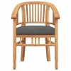 Szék párnával 2 pcs barna 63 x 58 x 89 cm tömör teakfa