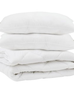 Paplan párnával 3 pcs fehér mikroszálas