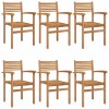 Szék 6 pcs barna 56 x 55 x 90.5 cm tömör teakfa