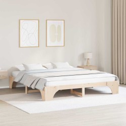 Ágykeret 200x200 cm tömör fenyőből