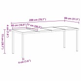 Kert étkező szett párnával 7 pcs szürke porszórt acél