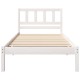 Ágykeret fejtámlával fehér 90 x 200 cm tömör fenyőfa