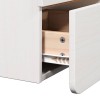 Éjjeli asztal fiókkal 2 pcs fehér 39 x 34 x 33 cm tömör fenyőfa