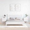 Éjjeli asztal fiókkal 2 pcs fehér 39 x 34 x 33 cm tömör fenyőfa