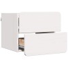 Éjjeli asztal fiókkal 2 pcs fehér 39 x 34 x 33 cm tömör fenyőfa