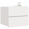 Éjjeli asztal fiókkal 2 pcs fehér 39 x 34 x 33 cm tömör fenyőfa