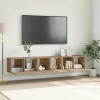 Tv szekrény garnitúra 3 db barna szerelt fa